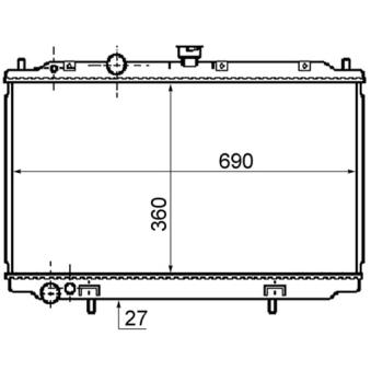 Radiateur, refroidissement du moteur MAHLE OEM 21410BV010 Radiateur, refroidissement du moteur MAHLE OEM 21410BV010