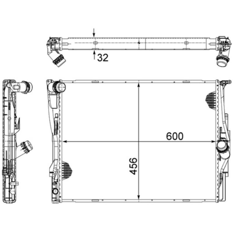 Radiateur, refroidissement du moteur MAHLE CR 1088 000S - Visuel 2