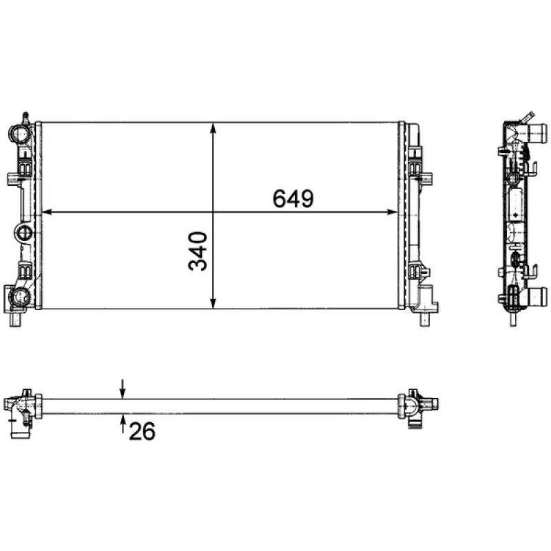 Radiateur, refroidissement du moteur MAHLE CR 1096 000P - Visuel 1