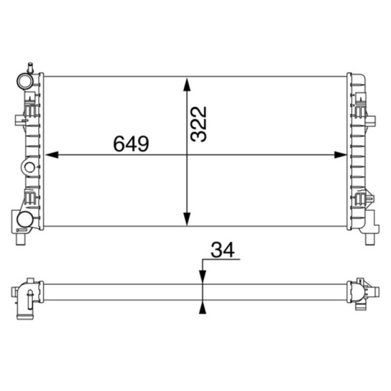Radiateur, refroidissement du moteur MAHLE CR 1096 000S - Visuel 2