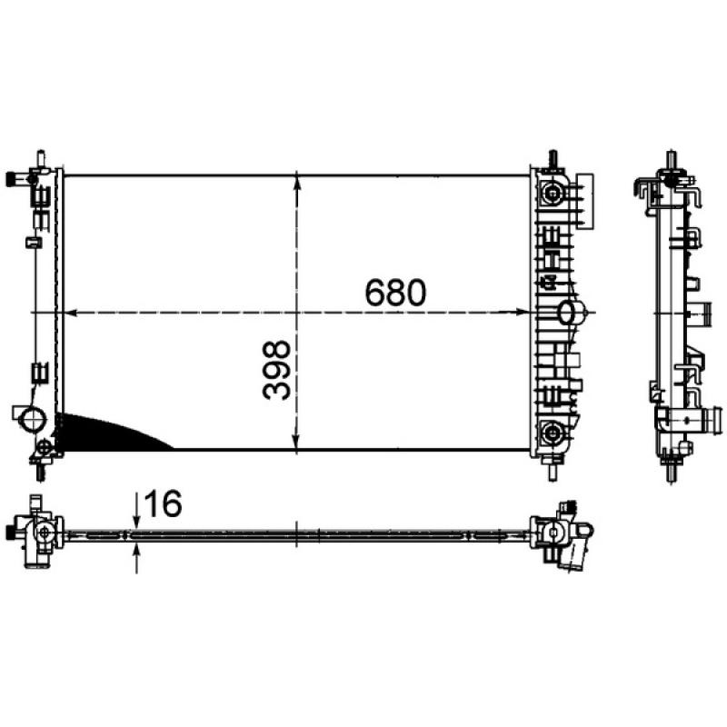 Radiateur, refroidissement du moteur MAHLE CR 1098 000P - Visuel 1