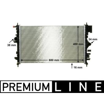 Radiateur, refroidissement du moteur MAHLE CR 1099 000P