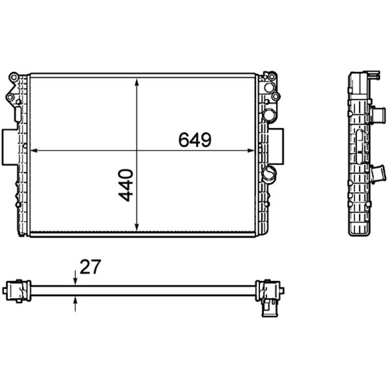 Radiateur, refroidissement du moteur MAHLE CR 1106 000P - Visuel 1