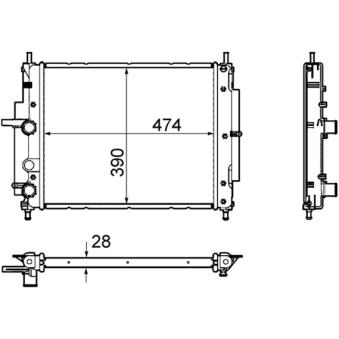 Radiateur, refroidissement du moteur MAHLE OEM 46810779