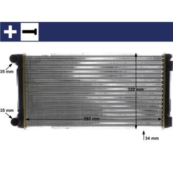Radiateur, refroidissement du moteur MAHLE CR 1109 000S