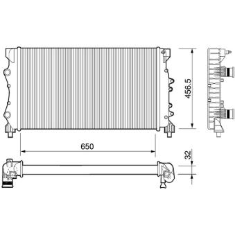 Radiateur, refroidissement du moteur MAHLE OEM 6025313324