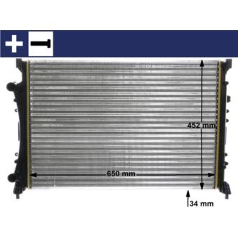 Radiateur, refroidissement du moteur MAHLE OEM 6025313324