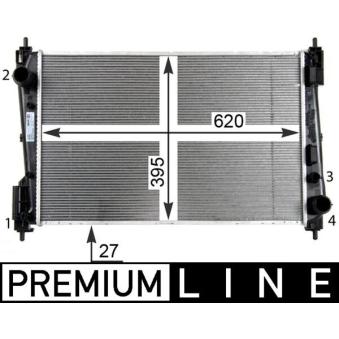 Radiateur, refroidissement du moteur MAHLE OEM 55700448