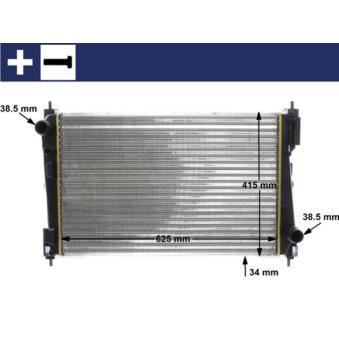 Radiateur, refroidissement du moteur MAHLE OEM 55700448