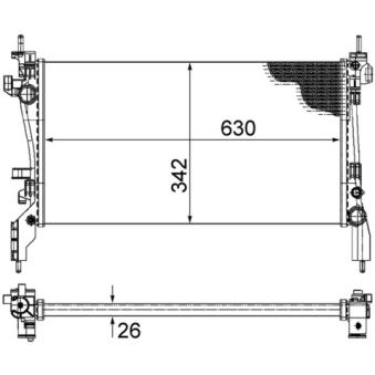 Radiateur, refroidissement du moteur MAHLE OEM 51790636
