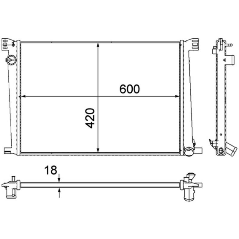 Radiateur, refroidissement du moteur MAHLE CR 1123 000P - Visuel 2