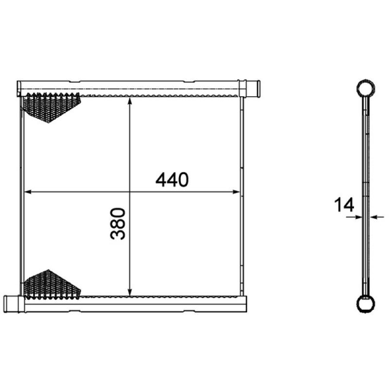 Radiateur, refroidissement du moteur MAHLE CR 1124 000P - Visuel 1