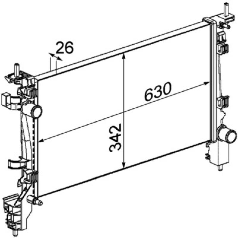 Radiateur, refroidissement du moteur MAHLE CR 1131 000P - Visuel 1