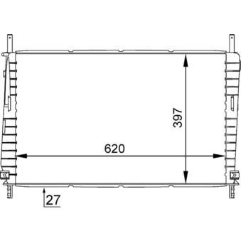 Radiateur, refroidissement du moteur MAHLE OEM 1S7H8005CC