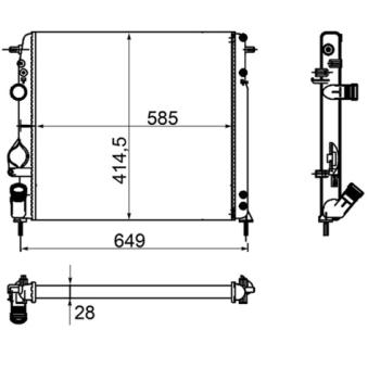 Radiateur, refroidissement du moteur MAHLE OEM 8200189286