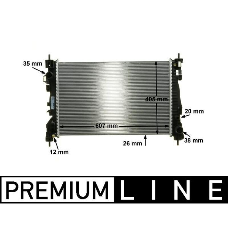 Radiateur, refroidissement du moteur MAHLE CR 1180 000P - Visuel 1