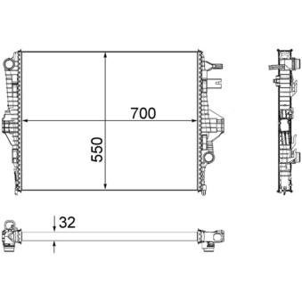 Radiateur, refroidissement du moteur MAHLE CR 1183 000P