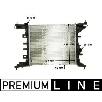 Radiateur, refroidissement du moteur MAHLE CR 1187 000P