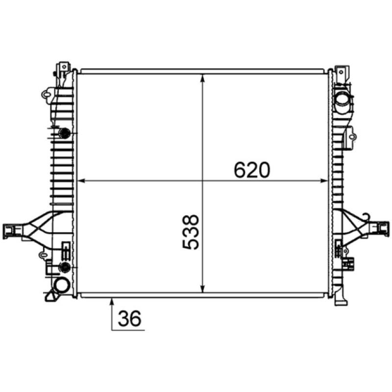 Radiateur, refroidissement du moteur MAHLE CR 1191 000S - Visuel 1