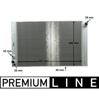 Radiateur, refroidissement du moteur MAHLE CR 1204 000P