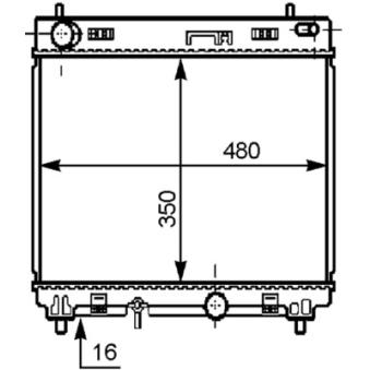 Radiateur, refroidissement du moteur MAHLE OEM 164000n050