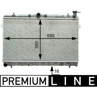 Radiateur, refroidissement du moteur MAHLE CR 1282 000P