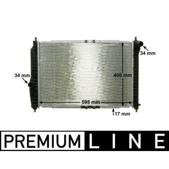 Radiateur, refroidissement du moteur MAHLE OEM 96817344 Radiateur, refroidissement du moteur MAHLE OEM 96817344