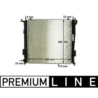 Radiateur, refroidissement du moteur MAHLE CR 1320 000P pour KIA PRO CEED 1.6 CRDi 90 - 90cv