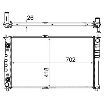Radiateur, refroidissement du moteur MAHLE [CR 1329 000S]