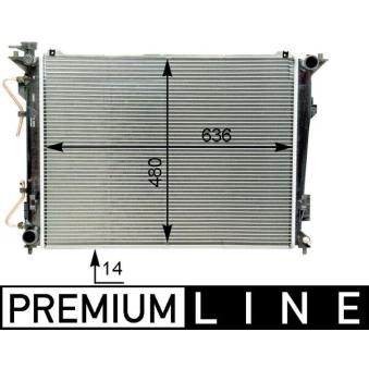 Radiateur, refroidissement du moteur MAHLE CR 1338 000P