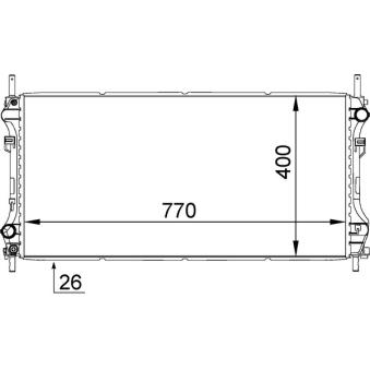 Radiateur, refroidissement du moteur MAHLE OEM 4572061