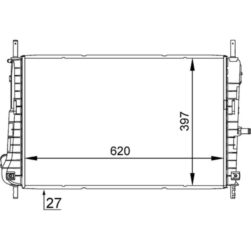 Radiateur, refroidissement du moteur MAHLE CR 1347 000S - Visuel 1