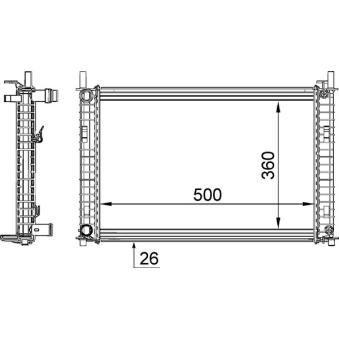 Radiateur, refroidissement du moteur MAHLE OEM 4S6H8005CA