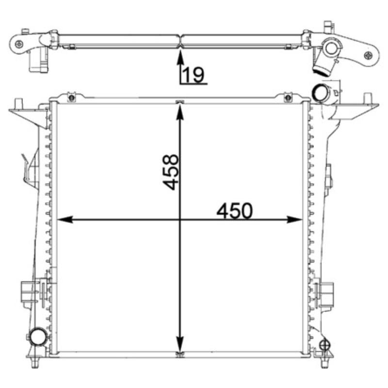 Radiateur, refroidissement du moteur MAHLE CR 1401 000P - Visuel 1