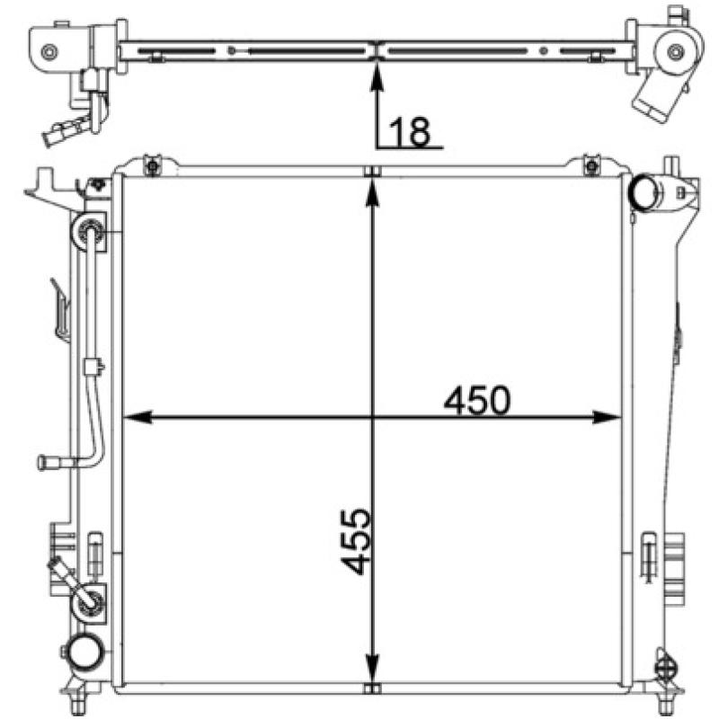 Radiateur, refroidissement du moteur MAHLE CR 1404 000P - Visuel 1
