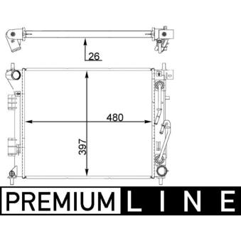 Radiateur, refroidissement du moteur MAHLE CR 1405 000P