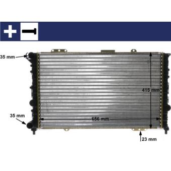 Radiateur, refroidissement du moteur MAHLE [CR 1410 000S]
