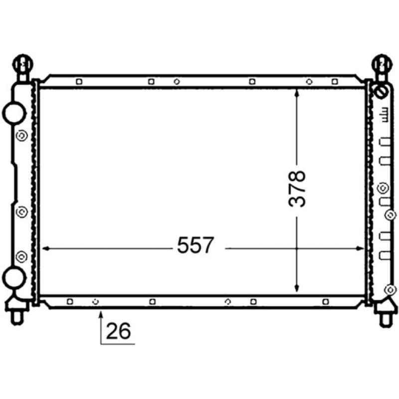 Radiateur, refroidissement du moteur MAHLE CR 1412 000S - Visuel 2
