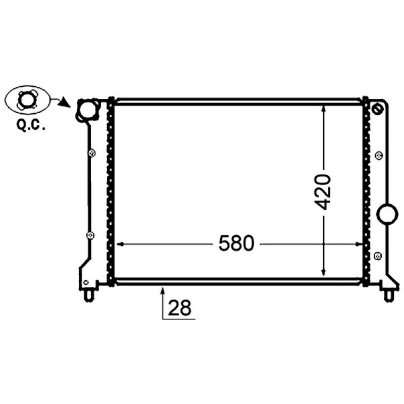 Radiateur, refroidissement du moteur MAHLE CR 1413 000P - Visuel 1