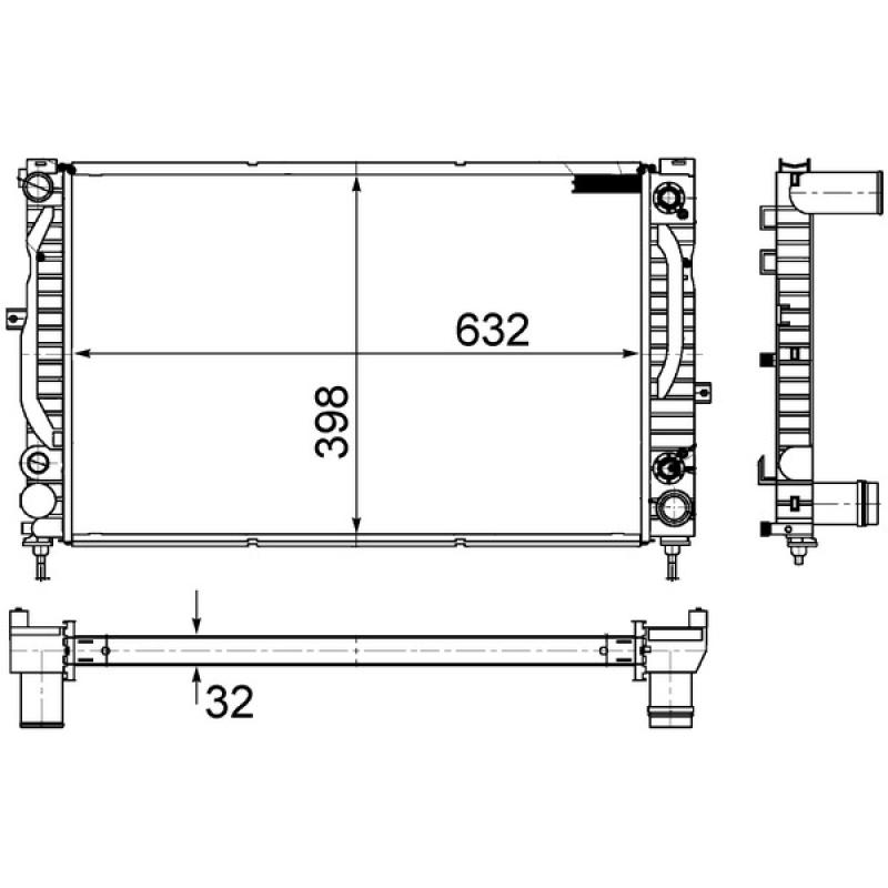 Radiateur, refroidissement du moteur MAHLE CR 1414 000S - Visuel 1