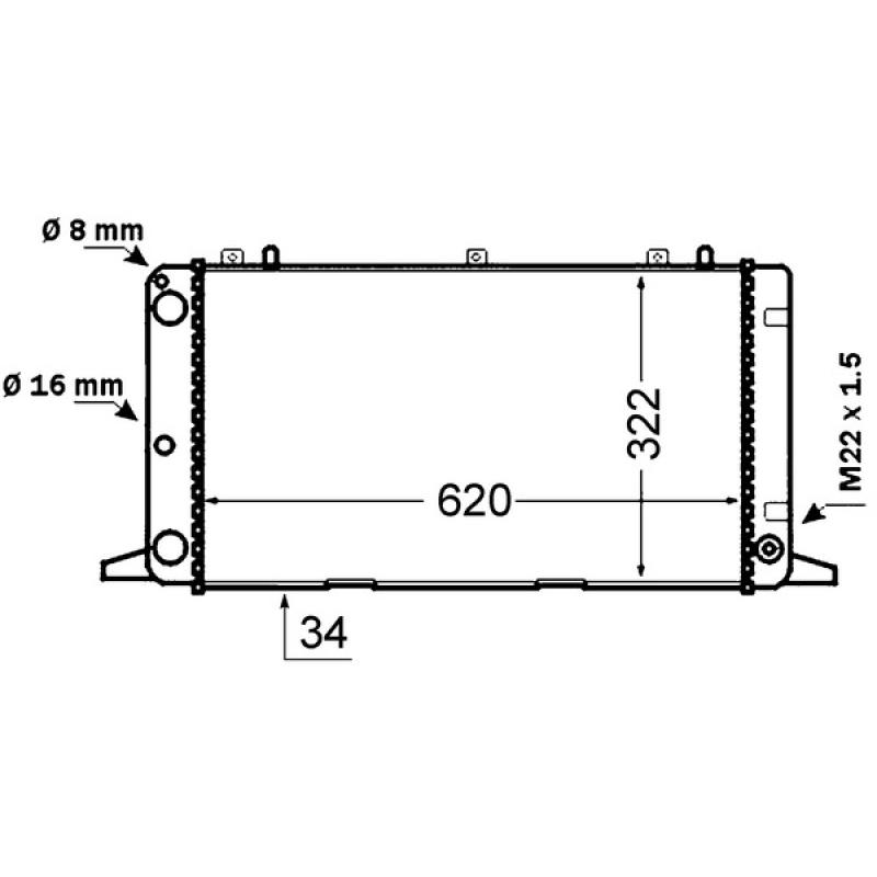Radiateur, refroidissement du moteur MAHLE CR 1415 000S - Visuel 1