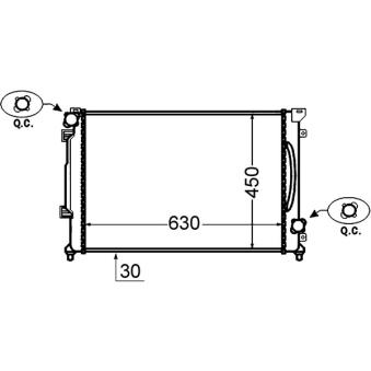 Radiateur, refroidissement du moteur MAHLE OEM 4B0121251