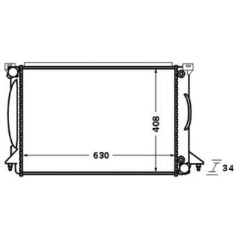 Radiateur, refroidissement du moteur MAHLE OEM 8E0121251Q