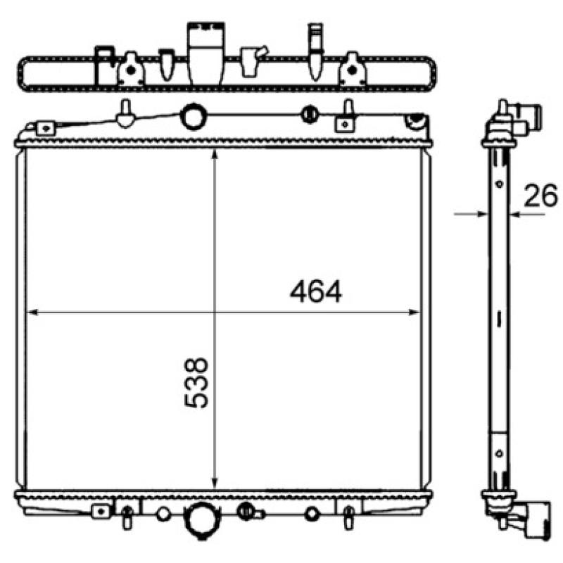 Radiateur, refroidissement du moteur MAHLE CR 1435 000S - Visuel 2