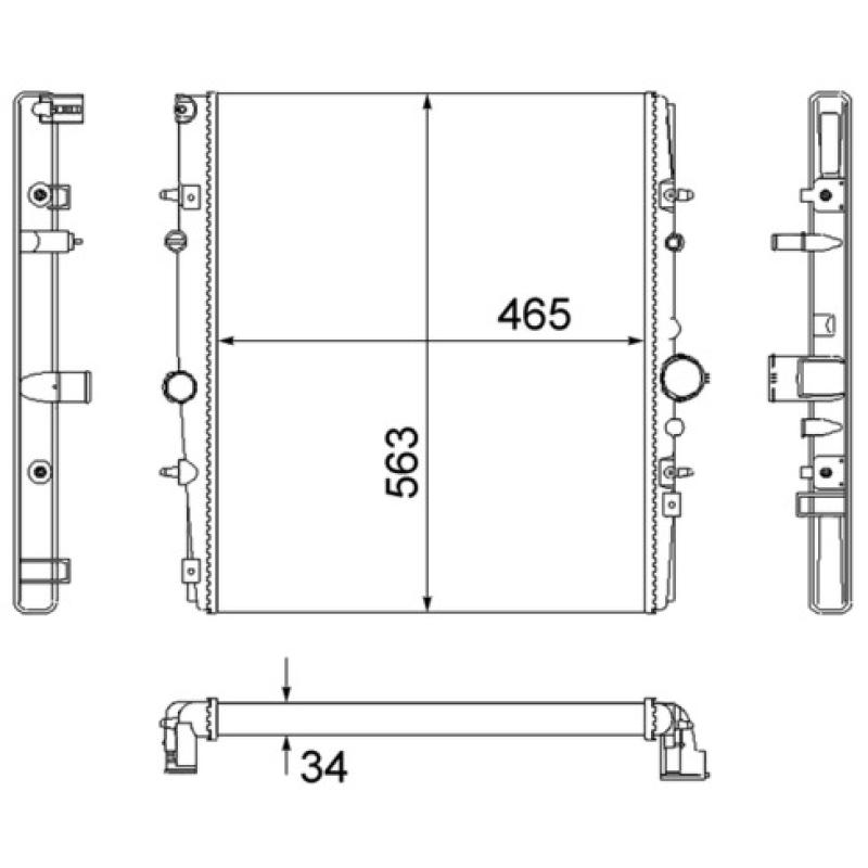 Radiateur, refroidissement du moteur MAHLE CR 1436 000S - Visuel 2
