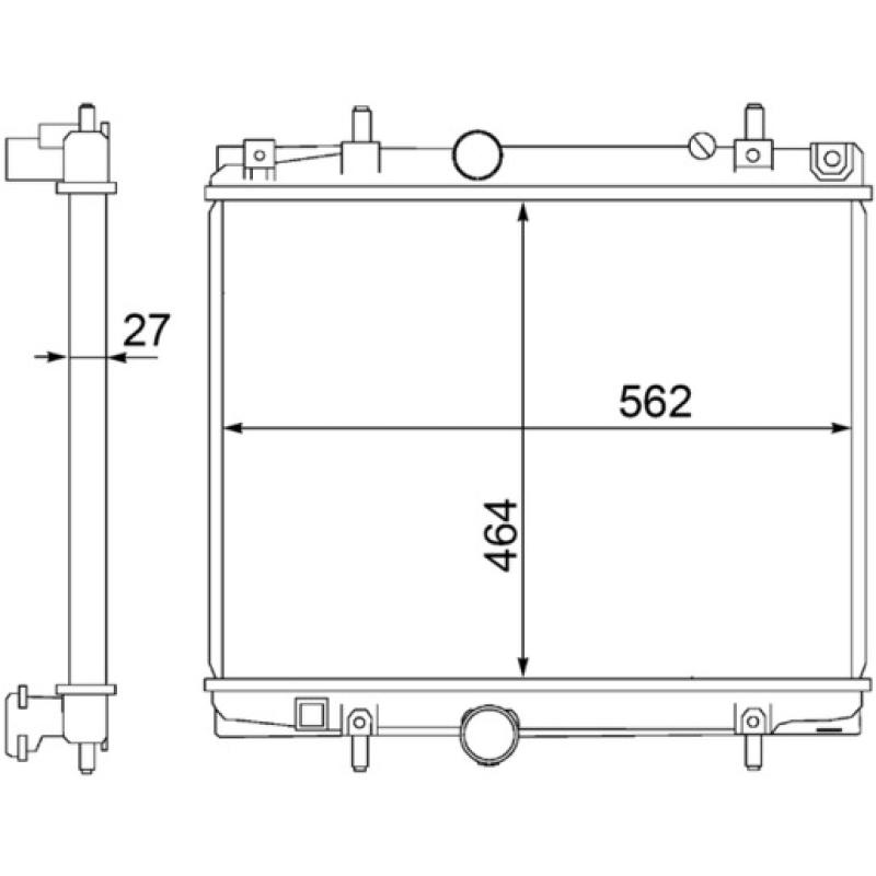 Radiateur, refroidissement du moteur MAHLE CR 1437 000S - Visuel 2