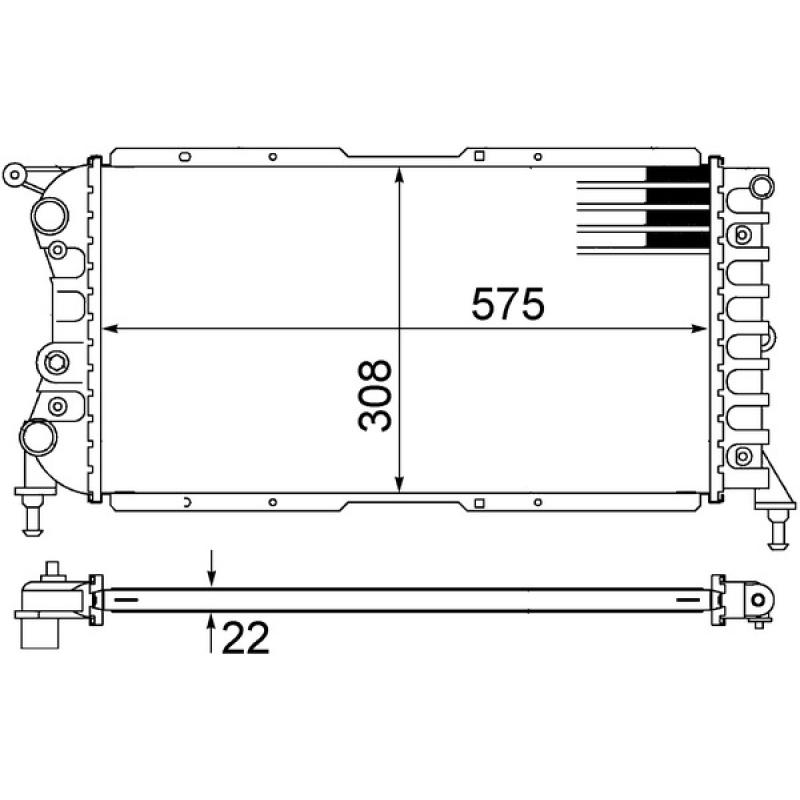 Radiateur, refroidissement du moteur MAHLE CR 1441 000S - Visuel 1