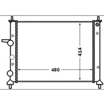 Radiateur, refroidissement du moteur MAHLE OEM 46537992