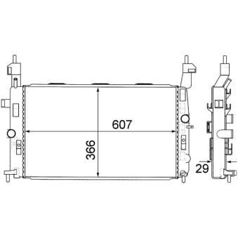 Radiateur, refroidissement du moteur MAHLE CR 1498 000S pour OPEL MERIVA 1.8 - 125cv
