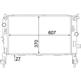 Radiateur, refroidissement du moteur MAHLE OEM 1300255